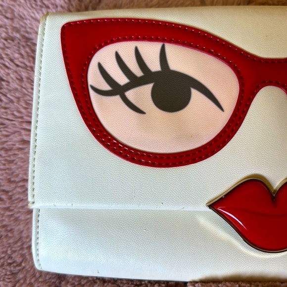 Kate Spade Rose Colored Glasses Frames Clutch Bag - Picture 3 of 16
